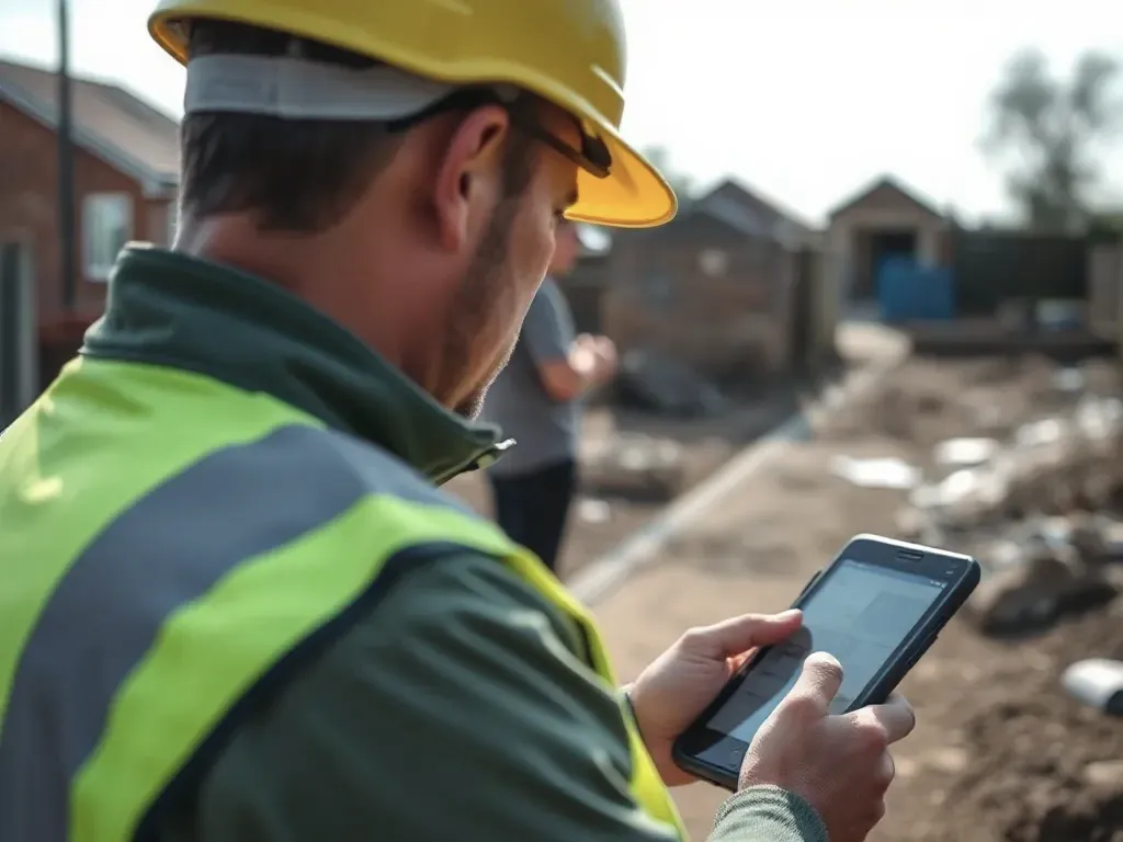 A professional carrying out brownfield site survey near Gravesend