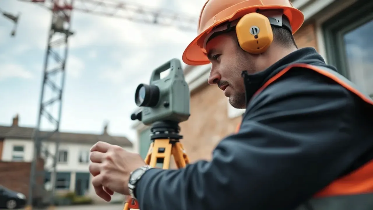 A professional carrying out Development surveying in Maidstone near Gravesend