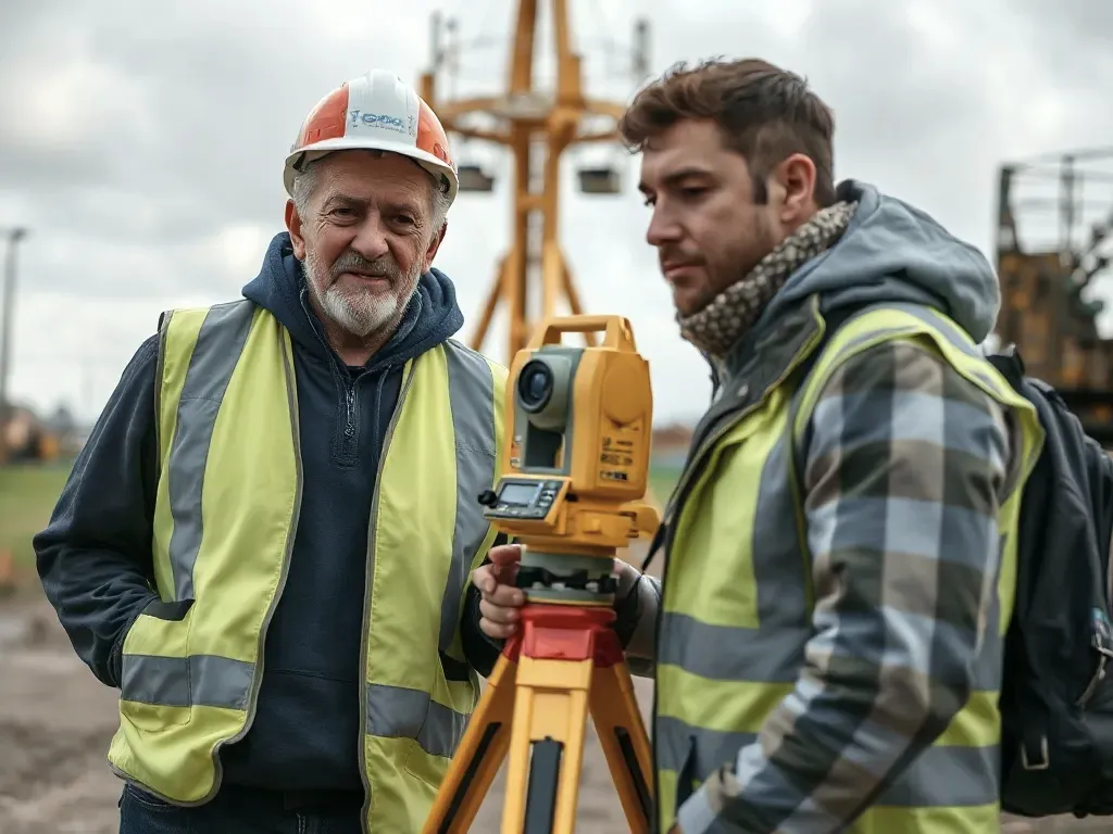 Two professionals working on electromagnetic location near Gravesend