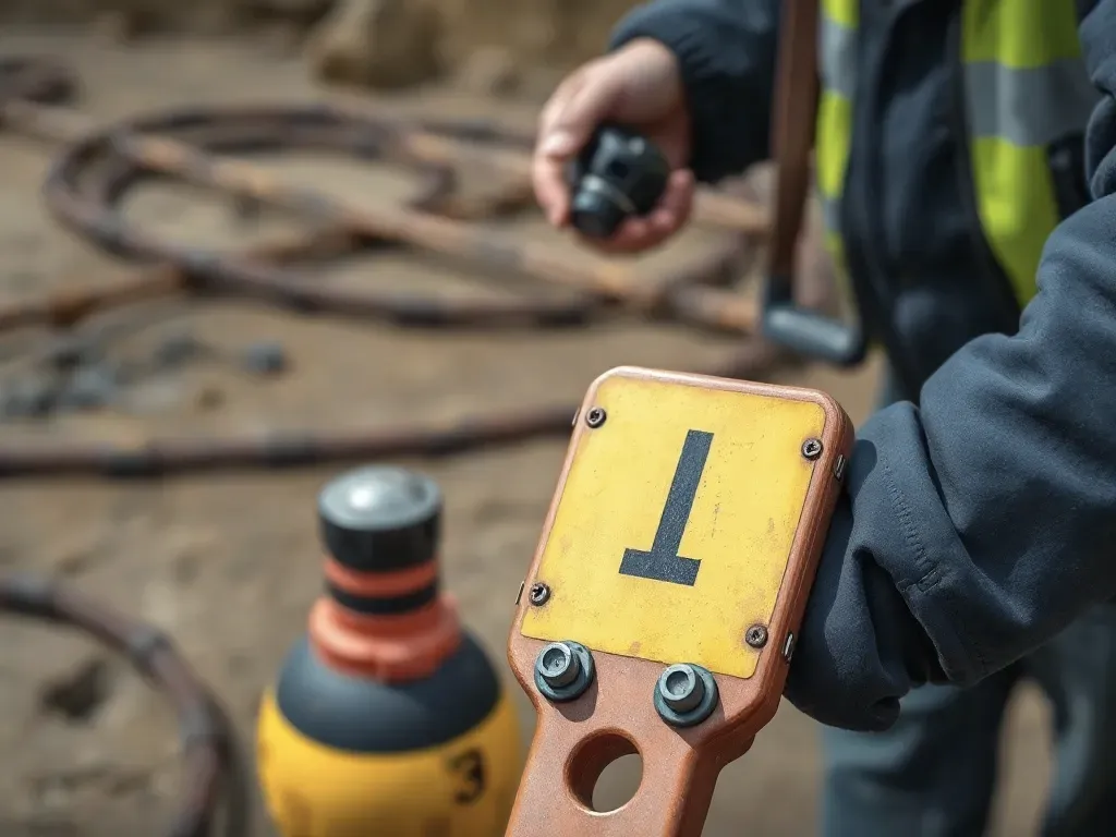 Tools and site markers used in Thames floodplain levels